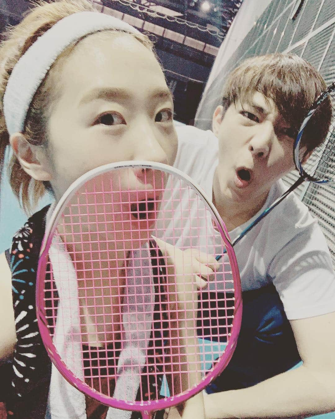 AARONさんのインスタグラム写真 - (AARONInstagram)「早起的綸嚕有球打 #badminton#LuLuLu#LunLunLun」4月19日 14時05分 - aayan1120