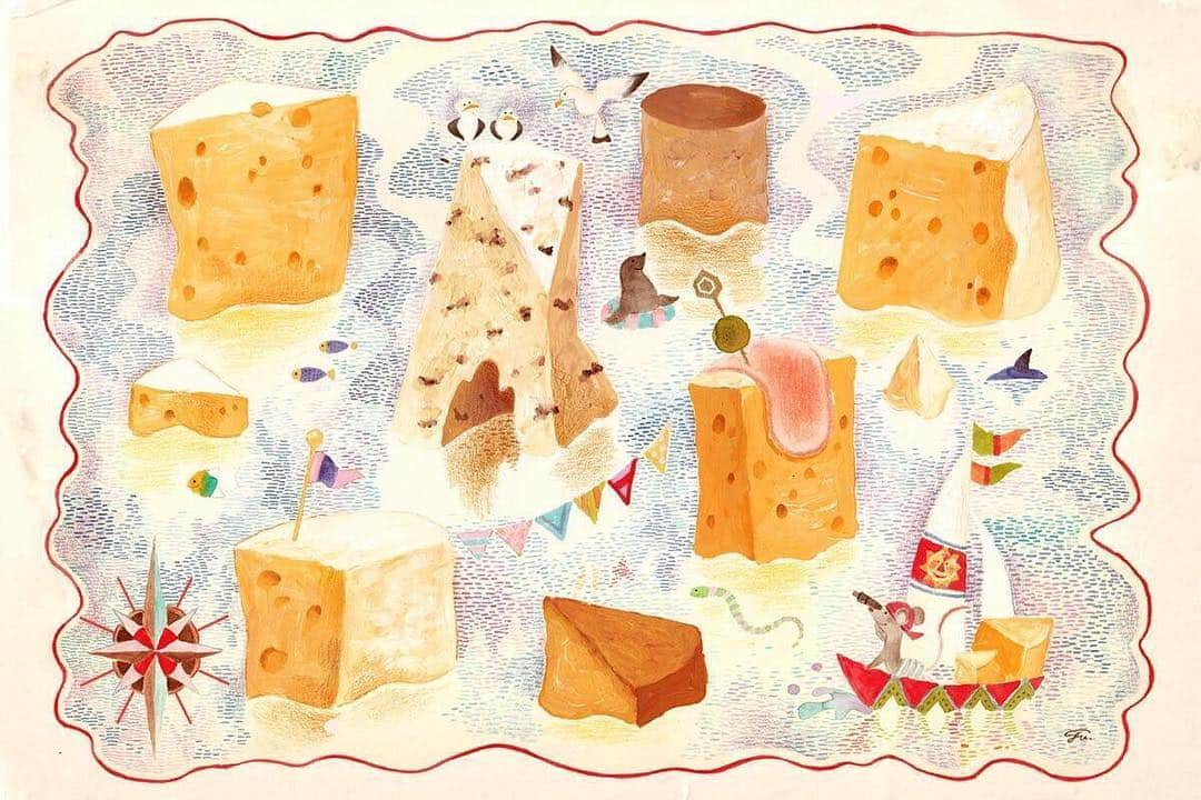 おおで ゆかこさんのインスタグラム写真 - (おおで ゆかこInstagram)「#地図の日  宝の地図(チーズ)🧀 あれ？ダジャレっぽくなってる。」4月19日 14時21分 - odeyu86