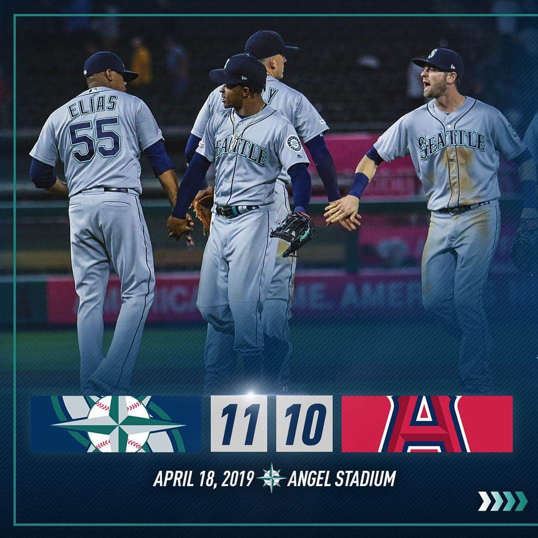 シアトル・マリナーズさんのインスタグラム写真 - (シアトル・マリナーズInstagram)「Win column. 🙌 #GoMariners」4月19日 15時45分 - mariners