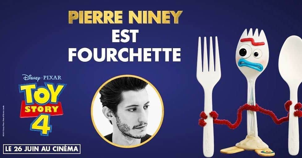 ピエール・ニネさんのインスタグラム写真 - (ピエール・ニネInstagram)「Après 3 ans de Conservatoire National et 5 ans de Comédie-Française,  j’aurais jamais cru être aussi fier de jouer une fourchette .  #ToyStory #ToyStory4 #ReveDeGosse #Pixar #Génies」4月19日 16時08分 - pierreniney