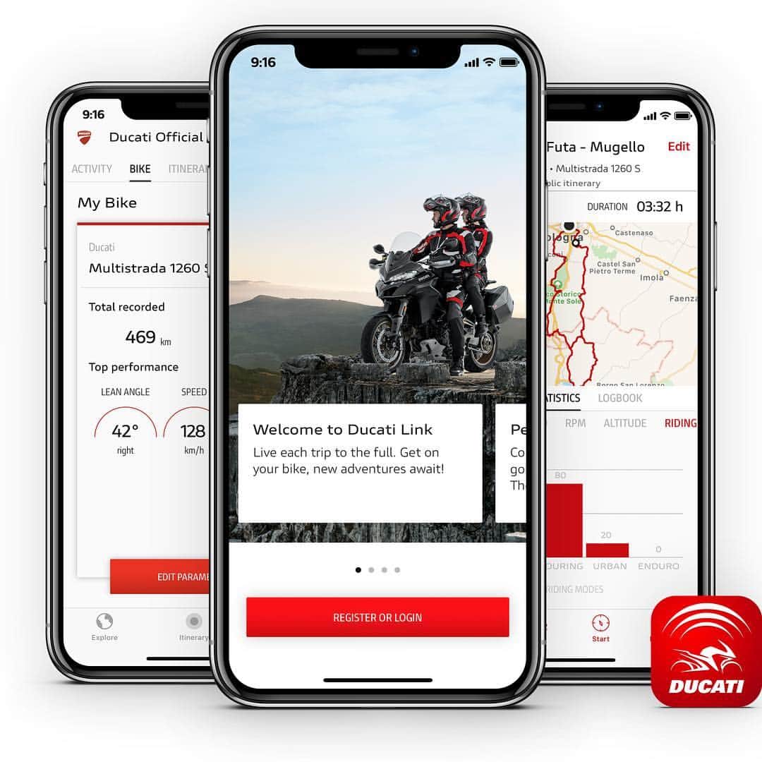 Ducati Japanさんのインスタグラム写真 - (Ducati JapanInstagram)「今日は #地図の日。ツーリングの際にオススメしたいのがドゥカティ・リンク・アプリです。ツーリングの行程を記録してSNSで共有できます！AppleまたはAndroidストアからアプリをダウンロード！#ドゥカティ #ドゥカティいいじゃん」4月19日 16時58分 - ducatijapan