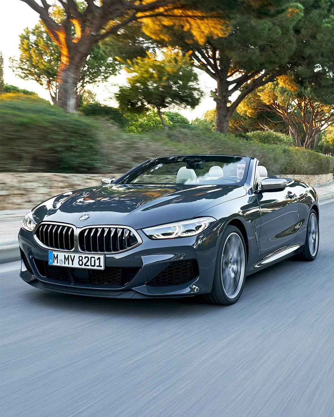 BMWのインスタグラム：「Combining racing heritage with luxury design.  THE 8. #THE8 #BMW #8Series #Convertible __ BMW M850i xDrive Convertible: Fuel consumption in l/100 km (combined): 10.0 - 9.9. CO2 emissions in g/km (combined): 229 - 225*; *All performance, fuel consumption and emissions figures are provisional. The values of fuel consumptions, CO2 emissions and energy consumptions shown were determined according to the European Regulation (EC) 715/2007 in the version applicable at the time of type approval. The figures refer to a vehicle with basic configuration in Germany and the range shown considers optional equipment and the different size of wheels and tires available on the selected model. The values of the vehicles are already based on the new WLTP regulation and are translated back into NEDC-equivalent values in order to ensure the comparison between the vehicles. [With respect to these vehicles, for vehicle related taxes or other duties based (at least inter alia) on CO2-emissions the CO2 values may differ to the values stated here.] The CO2 efficiency specifications are determined according to Directive 1999/94/EC and the European Regulation in its current version applicable. The values shown are based on the fuel consumption, CO2 values and energy consumptions according to the NEDC cycle for the classification. For further information about the official fuel consumption and the specific CO2 emission of new passenger cars can be taken out of the „handbook of fuel consumption, the CO2 emission and power consumption of new passenger cars“, which is available at all selling points and at https://www.dat.de/angebote/verlagsprodukte/leitfaden-kraftstoffverbrauch.html.」