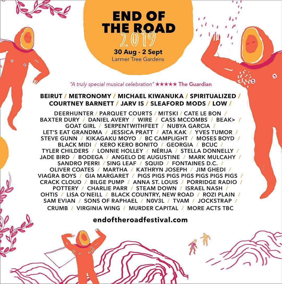 コートニー・バーネットのインスタグラム：「End Of The Road Festival 🧡🧡🧡」
