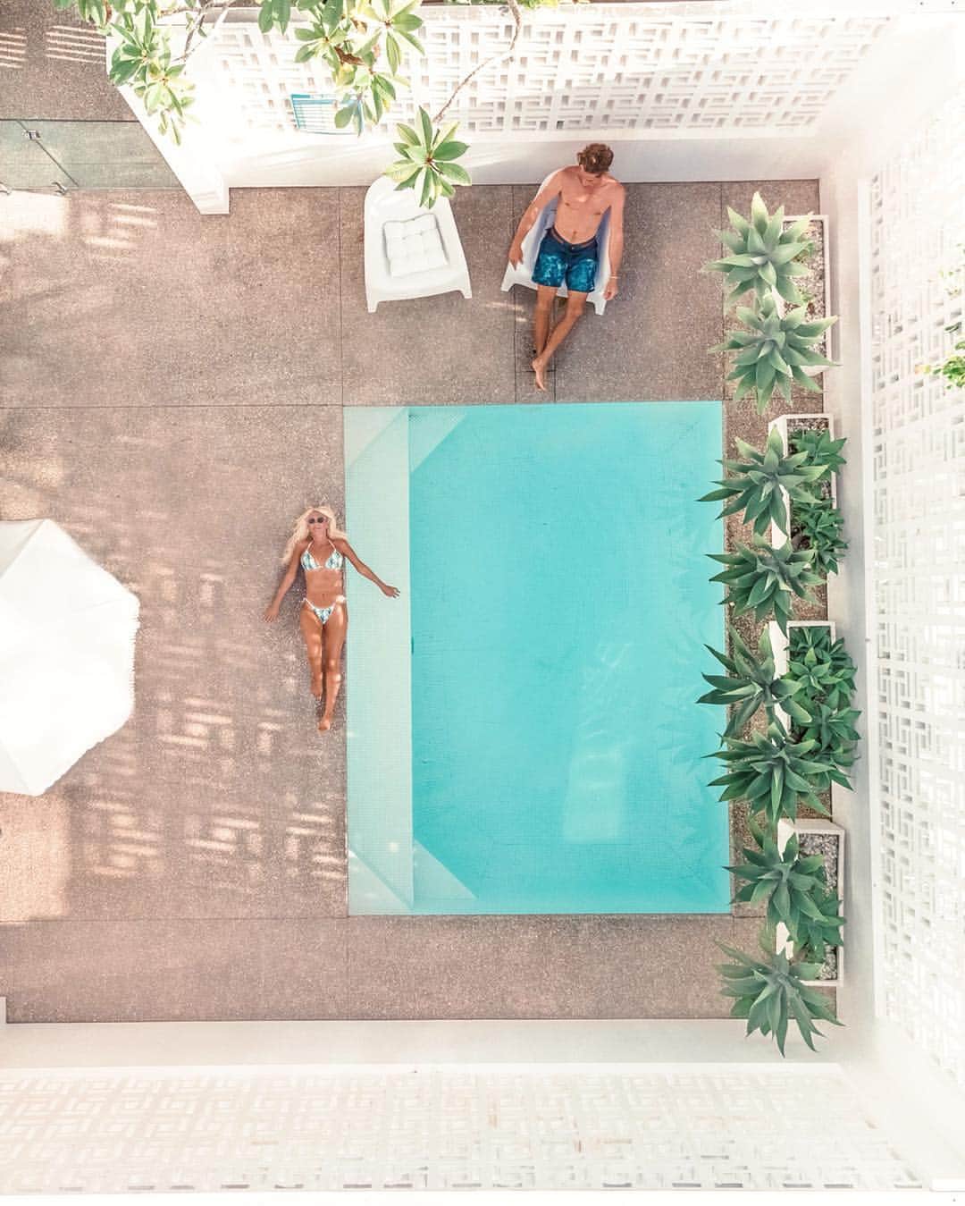 さんのインスタグラム写真 - (Instagram)「Thankful for these slow mornings of tea, sunshine and relaxing by the pool in between all the festival fun 💫 . Quiet moments at @bask_and_stow in the most serene space filled with so many beautiful little details🌵 . 🌴 Bikini from @manebi + @lackofcoloraus hat 💫 Swipe for more pics and let me know your favorite 🙏🏼 . 📸 @bobbybense . #baskandstow #byronbay #visitbyronbay #australia #bluesfestbyronbay #byron #airbnb #djiglobal #djiaustralia #dronephotography #manebisummer #manebi #bikini #summer #holiday」4月19日 19時38分 - helen_jannesonbense