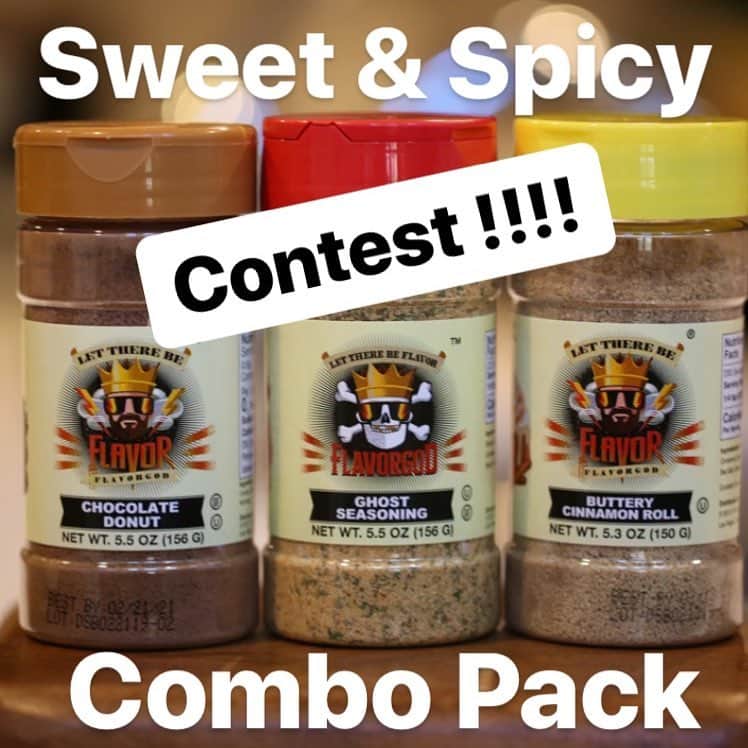 Flavorgod Seasoningsさんのインスタグラム写真 - (Flavorgod SeasoningsInstagram)「🅾️GIVEAWAY✅.... please read🤗⤵️ 1 sweet & spicy combo pack (ghost seasoning,buttery cinnamon roll, chocolate donut seasoning) will be given out each day until Sunday, winner will be picked everyday for the next 3 days. - Rules: 1.REPOST THE PICTURE above. 2.TAG @flavorgod & hashtag #flavorgod on the picture - - That’s it, winners will be randomly selected everyday for the next 3 days, winners will be tagged on my Instagram story at 7pm PST. - Have fun 🤗🤗🤗 - #instagood #food #foodie #cook #oven #cooking #mealprep #foodprep #beautiful #happy #tbt #followme #glutenfree #spicy #flavorgod #videooftheday #flavorgod」4月20日 6時12分 - flavorgod