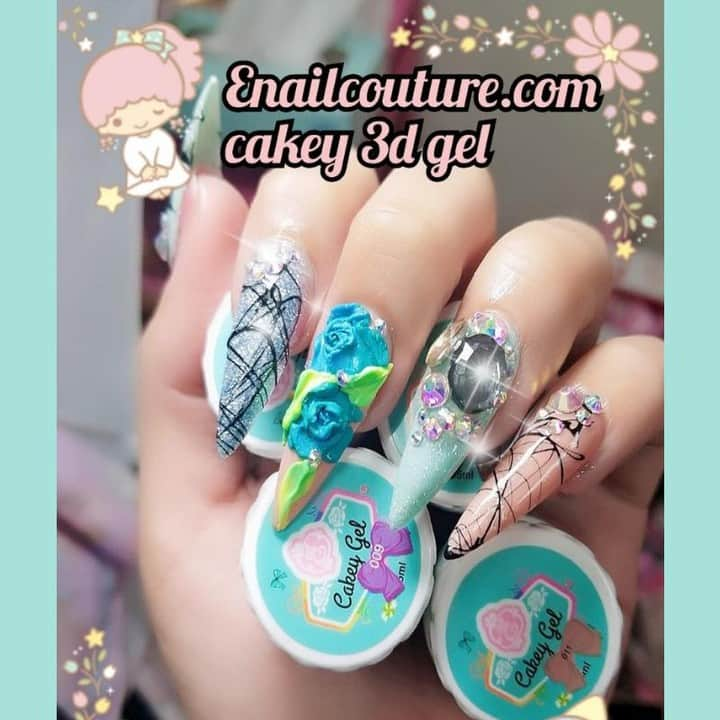 Max Estradaさんのインスタグラム写真 - (Max EstradaInstagram)「Enailcouture Cakey 3d gel! Made in the USA #ネイル #nailpolish #nailswag#nailaddict#nailfashion #nailart #nailproducts#nailsupplies #acrylicnails #젤네일#glamnails#nailcolor #nailsalon #nailsdid#nailsoftheday https://Enailcouture.com happy gel is like acrylic and gel had a baby ! Perfect no mess application, candy smell and no airborne dust ! https://Enailcouture.com」4月19日 22時30分 - kingofnail