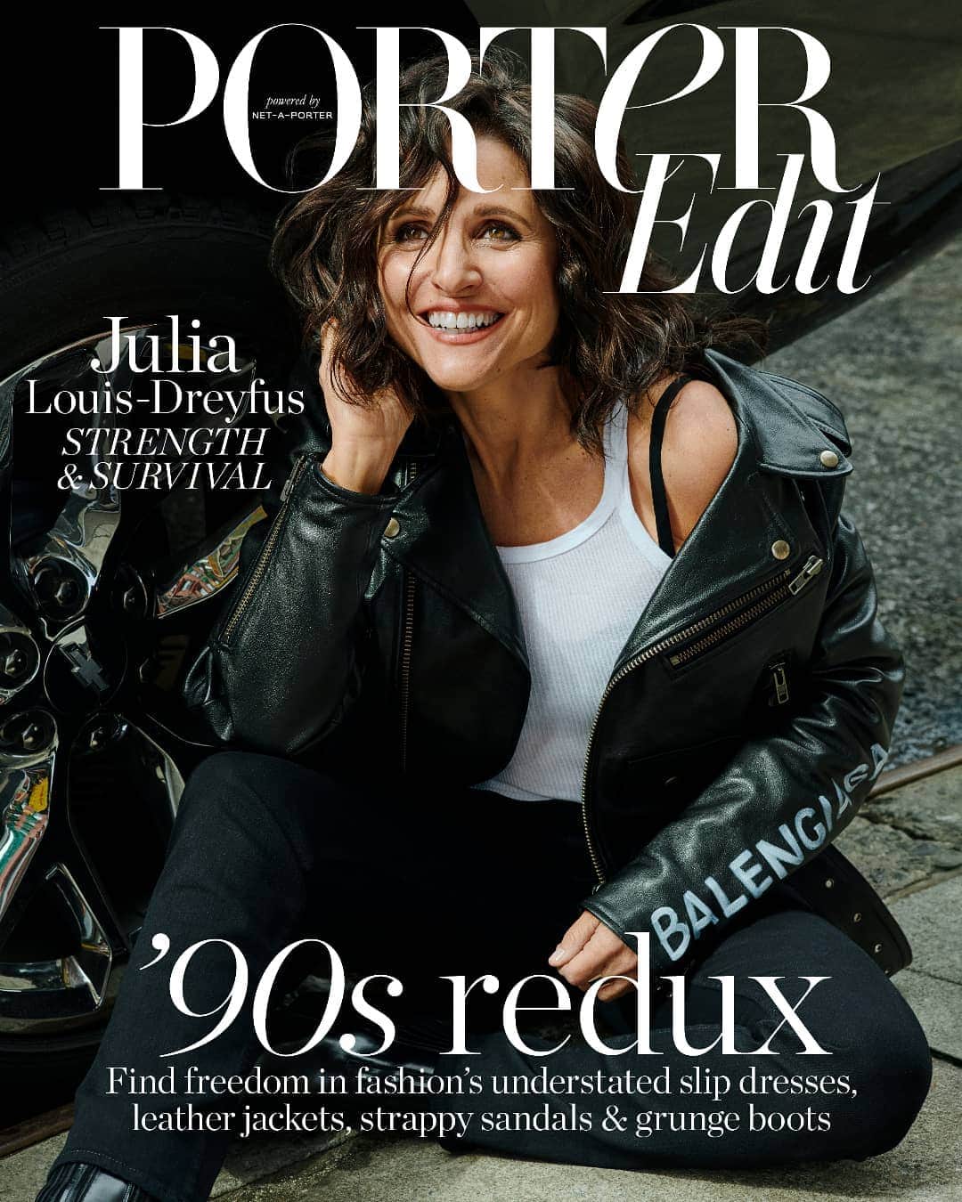 PORTER magazineさんのインスタグラム写真 - (PORTER magazineInstagram)「Introducing this week’s #PorterEdit cover star: Julia Louis-Dreyfus (@officialjld). Modeling SS19’s effortlessly cool ’90s-inspired fashion, the #Veep and #Seinfeld actress talks about powerful women, misogyny in comedy and how she’s learned to prioritize the “good stuff”. Read the interview and see the shoot, through the link in bio. 📸: @tdnphoto Styling: @katie_mossman」4月19日 23時10分 - portermagazine