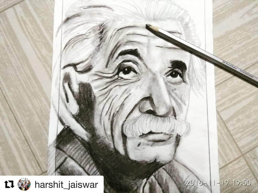 アルベルト・アインシュタインさんのインスタグラム写真 - (アルベルト・アインシュタインInstagram)「Fan art Friday! #Repost @harshit_jaiswar」4月19日 23時45分 - alberteinstein