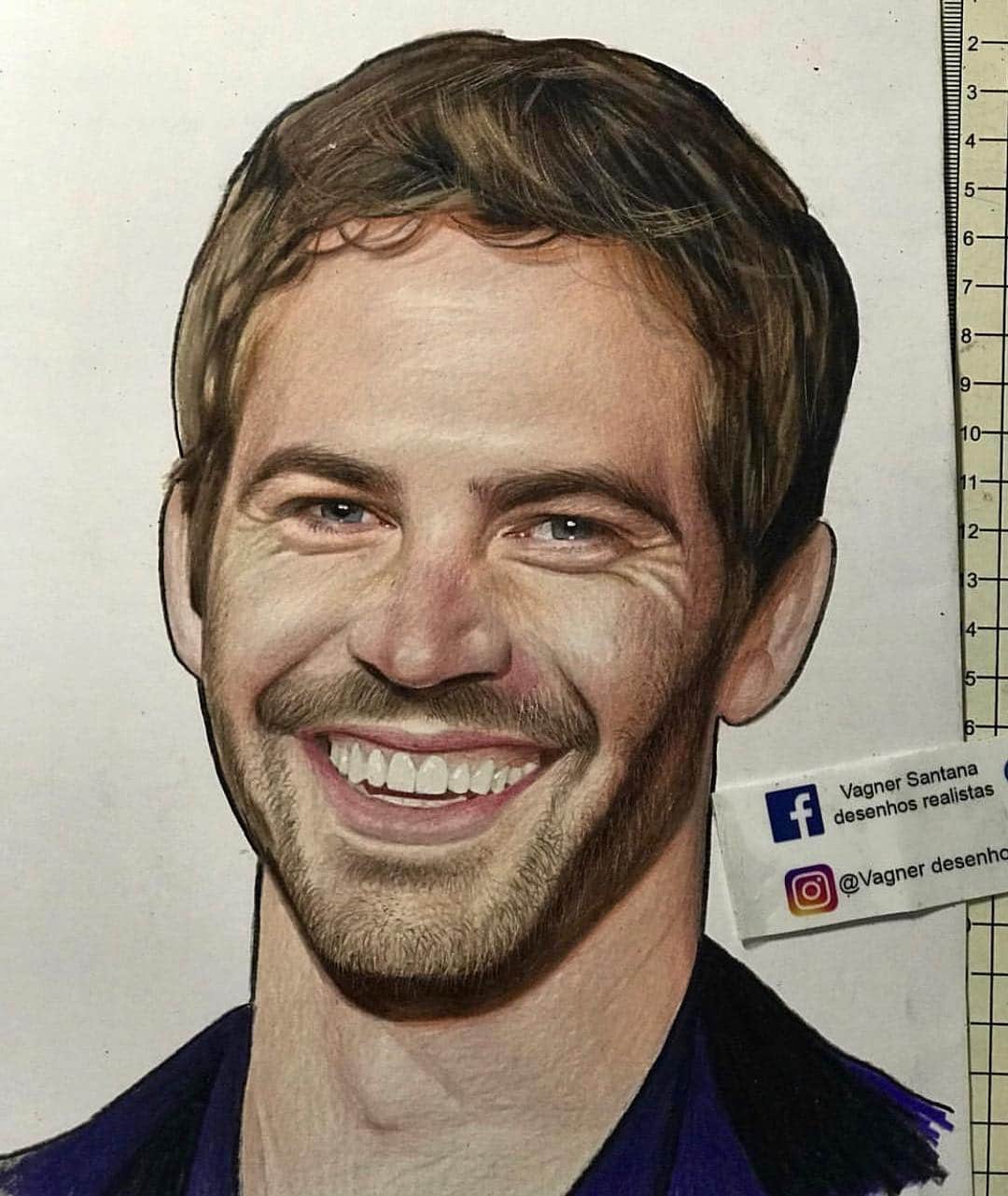 ポール・ウォーカーのインスタグラム：「We’re loving this amazing #PaulWalkerArt by @vagnerdesenhos! ✏️ #FanArtFriday #TeamPW」