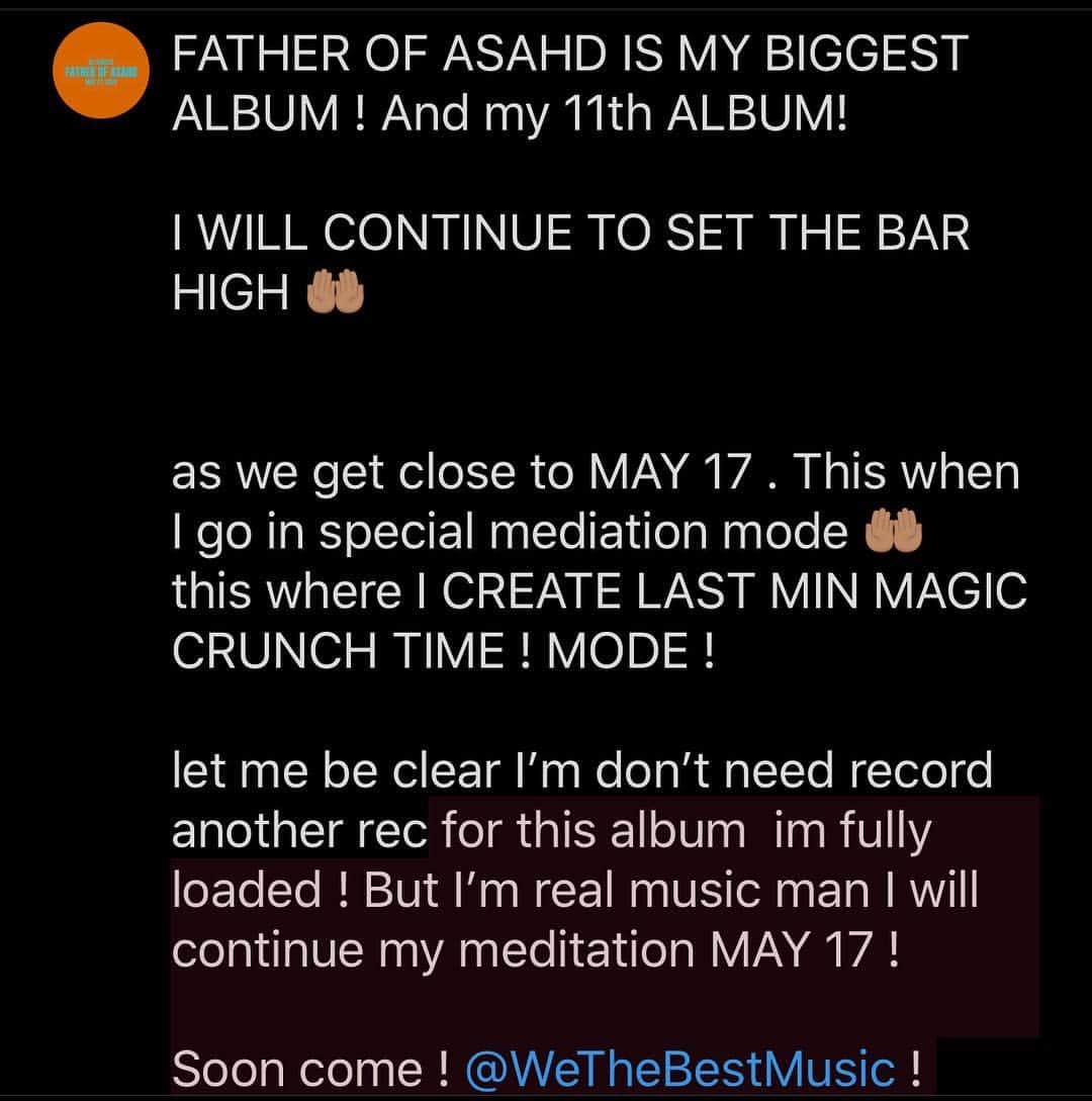 DJキャレドさんのインスタグラム写真 - (DJキャレドInstagram)「FAN LUV WORLDWIDE LETS CONTINUE OUR MEDITATION!  LOVE TO ALL 🤲🏽 FATHER OF ASAHD MAY 17 !  @wethebestmusic @rocnation @epicrecords」4月20日 1時33分 - djkhaled