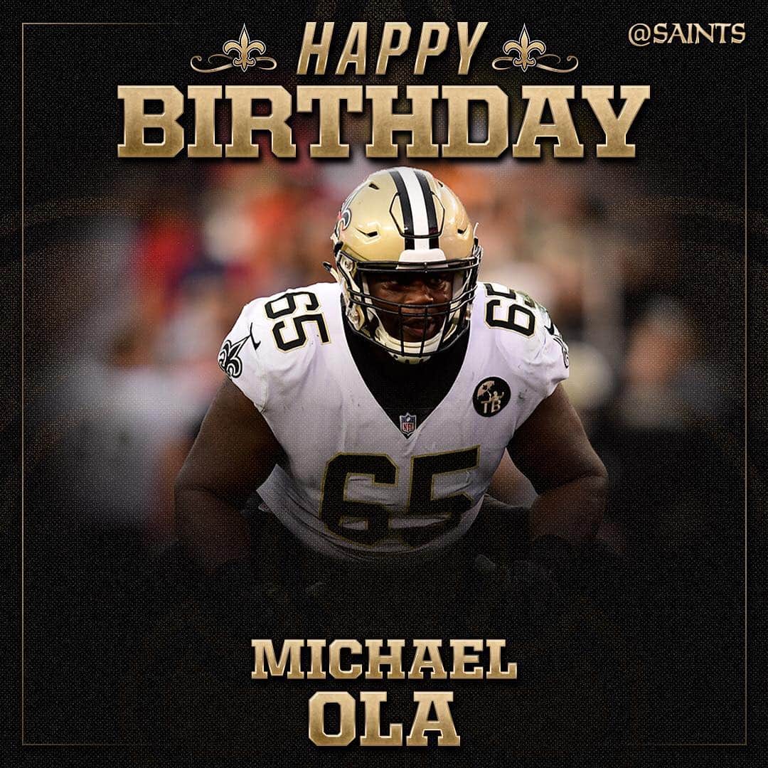 ニューオーリンズ・セインツさんのインスタグラム写真 - (ニューオーリンズ・セインツInstagram)「Happy Birthday to Michael Ola! @olasworld65」4月20日 2時23分 - saints