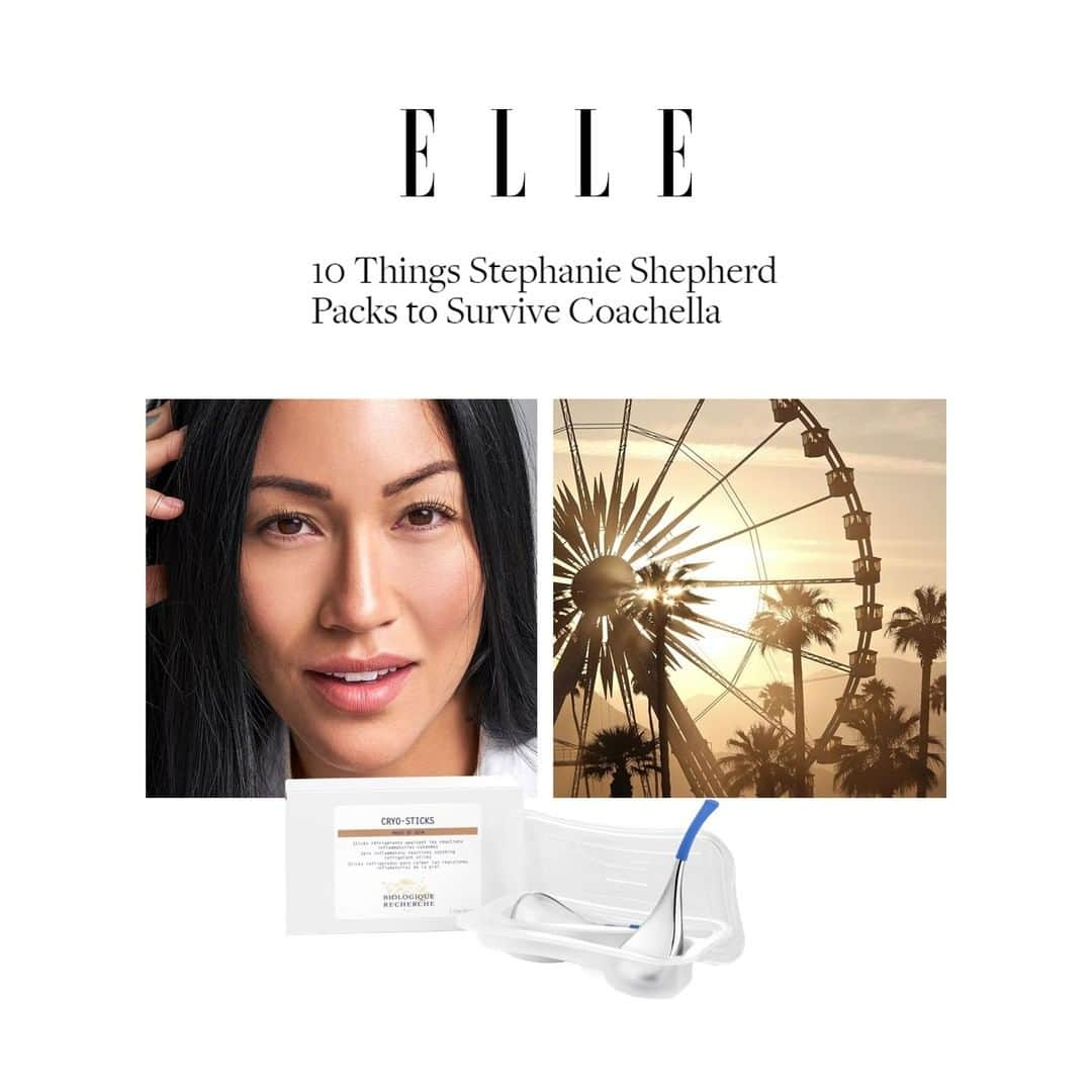 Biologique Recherche USAさんのインスタグラム写真 - (Biologique Recherche USAInstagram)「The festival season has started and you may be dancing at @coachella this weekend. Don't forget to pack your beauty essentials! @steph_shep shared her 10 skin saviors with @elleusa and our Cryo-sticks are part of the list. "Use these cryo sticks after a long night to reduce puffiness and redness. This will be your saving grace, trust." These stainless steel Cryo-Sticks are indeed perfect to calm and soothe the skin. Their ergonomic shape allows you to work effectively on every area of the face. Have fun in great skin! Full article through link in bio. • • • #biologiquerecherche #passion #expert #beauty #skin #skincare #facecare #cryosticks #soothing #calming #festival #festivalseason #coachella #coachella2019 #elle #ellemagazine #elleusa #press #skinessentials #packyouressentials #skinsaviour #stephanieshepherd #skininstant #followyourskininstant #buildingbetterskin #havefun #greatskin #spring」4月20日 4時30分 - biologique_recherche_usa