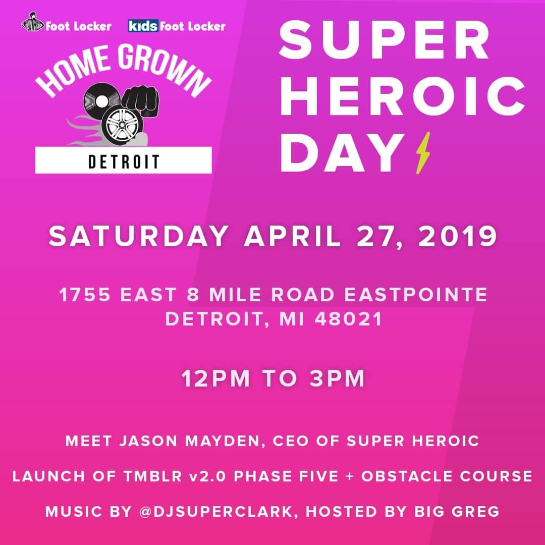 Foot Lockerさんのインスタグラム写真 - (Foot LockerInstagram)「We have something special planned for you for Super Heroic Day ⚡️ in Detroit. We'll see you next Saturday. @superheroic」4月20日 4時47分 - footlocker