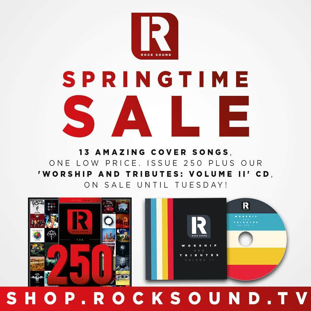 Rock Soundさんのインスタグラム写真 - (Rock SoundInstagram)「Even our 250th issue, with your free copy of the 'Worship And Tributes: Volume II' CD is part of the Rock Sound Springtime Sale! Get all 13 incredible covers at a special discounted price - BUT ONLY FOR A LIMITED TIME! Get your copy now from SHOP.ROCKSOUND.TV」4月20日 4時50分 - rocksound