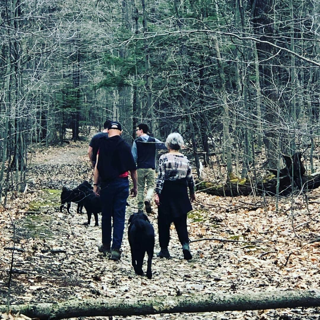 ローレン・ホリーさんのインスタグラム写真 - (ローレン・ホリーInstagram)「Family woods walks. Three black #dogs #easter 🌿🐾🐶🐕🐣🐰」4月20日 4時56分 - laurenholly