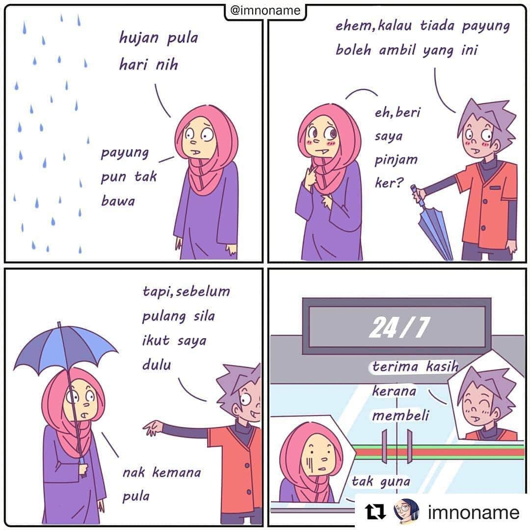 Koleksi Komik Malaysiaさんのインスタグラム写真 - (Koleksi Komik MalaysiaInstagram)「Tag member korang. Follow @koleksikomikmalaysia @twitterdotmy.my  Repost @imnoname with @get_repost ・・・ Tak pernah lagi kerja kedai 24/7 cari pelanggan, selalu tunggu pelanggan.😀 #kedai #payung #seveneleven #komik #hujan」4月20日 15時22分 - tokkmungg_exclusive