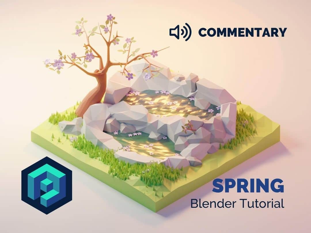 Dribbbleさんのインスタグラム写真 - (DribbbleInstagram)「Oh, a model of a low poly isometric spring environment. Spring Blender 2.8 Tutorial with Commentary by @romanklco⠀ ⠀ #dribbble #dribbblers #design #illustration」4月20日 7時30分 - dribbble