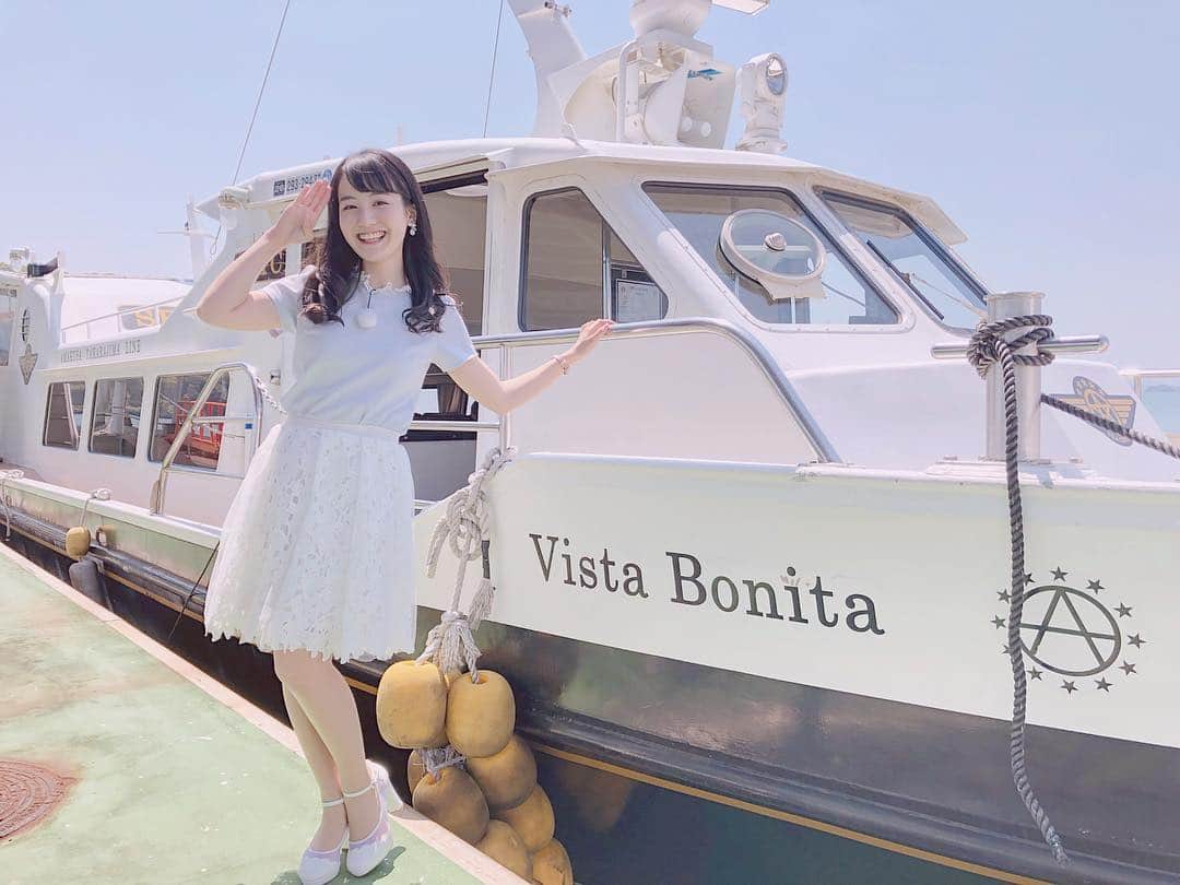 中川梨花さんのインスタグラム写真 - (中川梨花Instagram)「熊本の三角港でVista Bonita号に乗ったよ〜！🚢☀️🐬船に乗るのは初めてで、風が気持ち良かった💕」4月20日 13時18分 - rikanakagawa_official