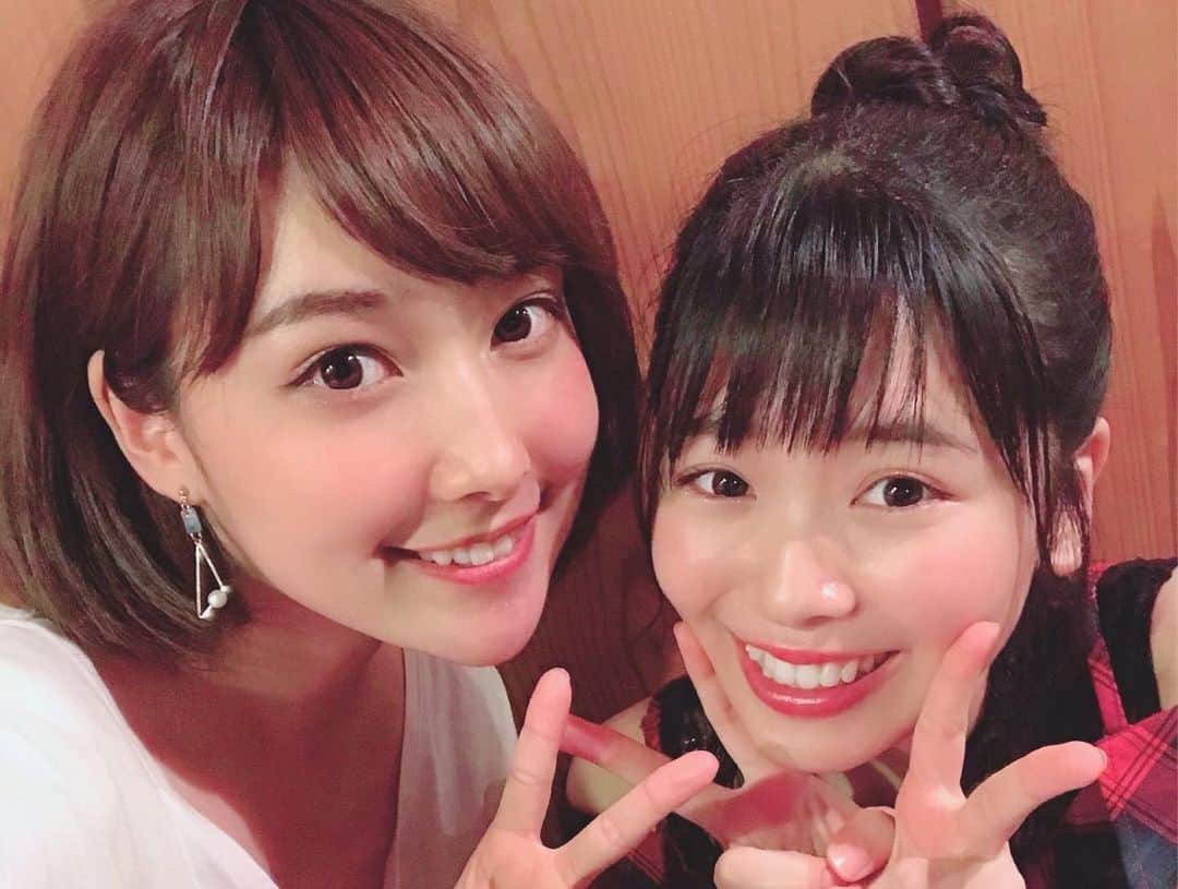 amiさんのインスタグラム写真 - (amiInstagram)「#NMB48 さんとご飯行ったー！☺️🌈🌈 え、めっちゃ楽しかったんだけど。なにこれ。楽しい（笑）  #jdeez #ami #可愛いが混雑」4月21日 1時04分 - amidesudoumo