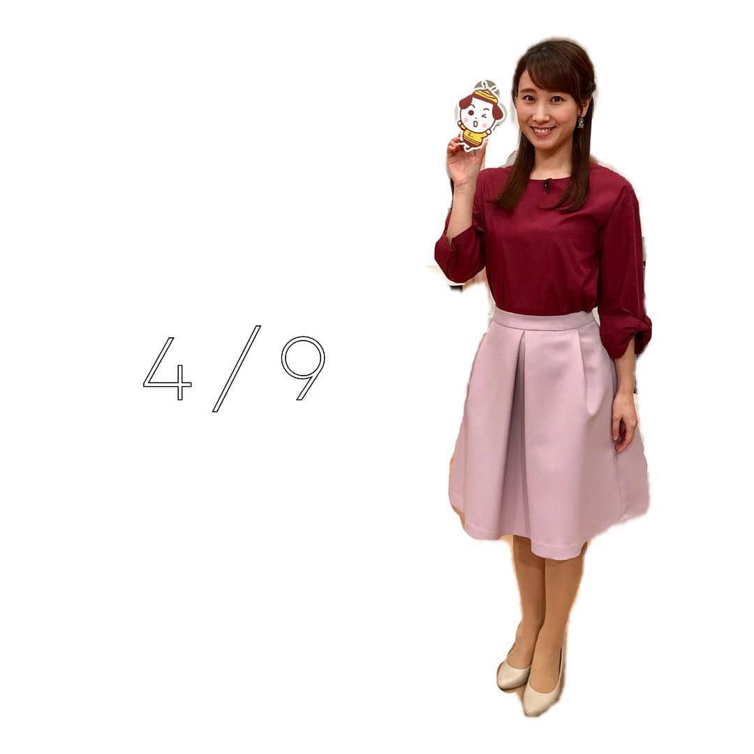 柴田平美さんのインスタグラム写真 - (柴田平美Instagram)「4/9 みんテレ衣装👗  ワインカラーのブラウスに パステルピンクのスカート  好きな組み合わせでした♡  #uhb #衣装 #ワイン #ピンク #スカート #アナウンサー」4月20日 16時45分 - narumi.shibata99