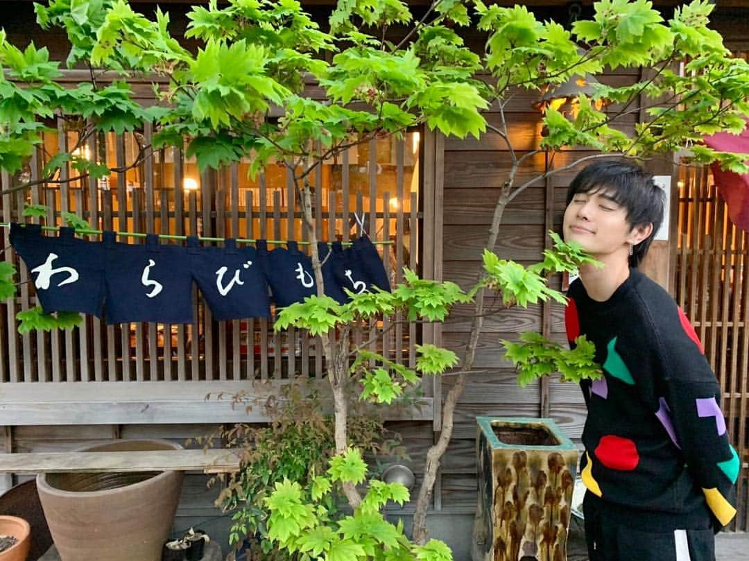 池添俊亮さんのインスタグラム写真 - (池添俊亮Instagram)「お蕎麦屋さん連れてきてもらった。わらびもちもあるんだって💭🌸 #風を感じてる顔」4月20日 18時29分 - zoe_boy_0427