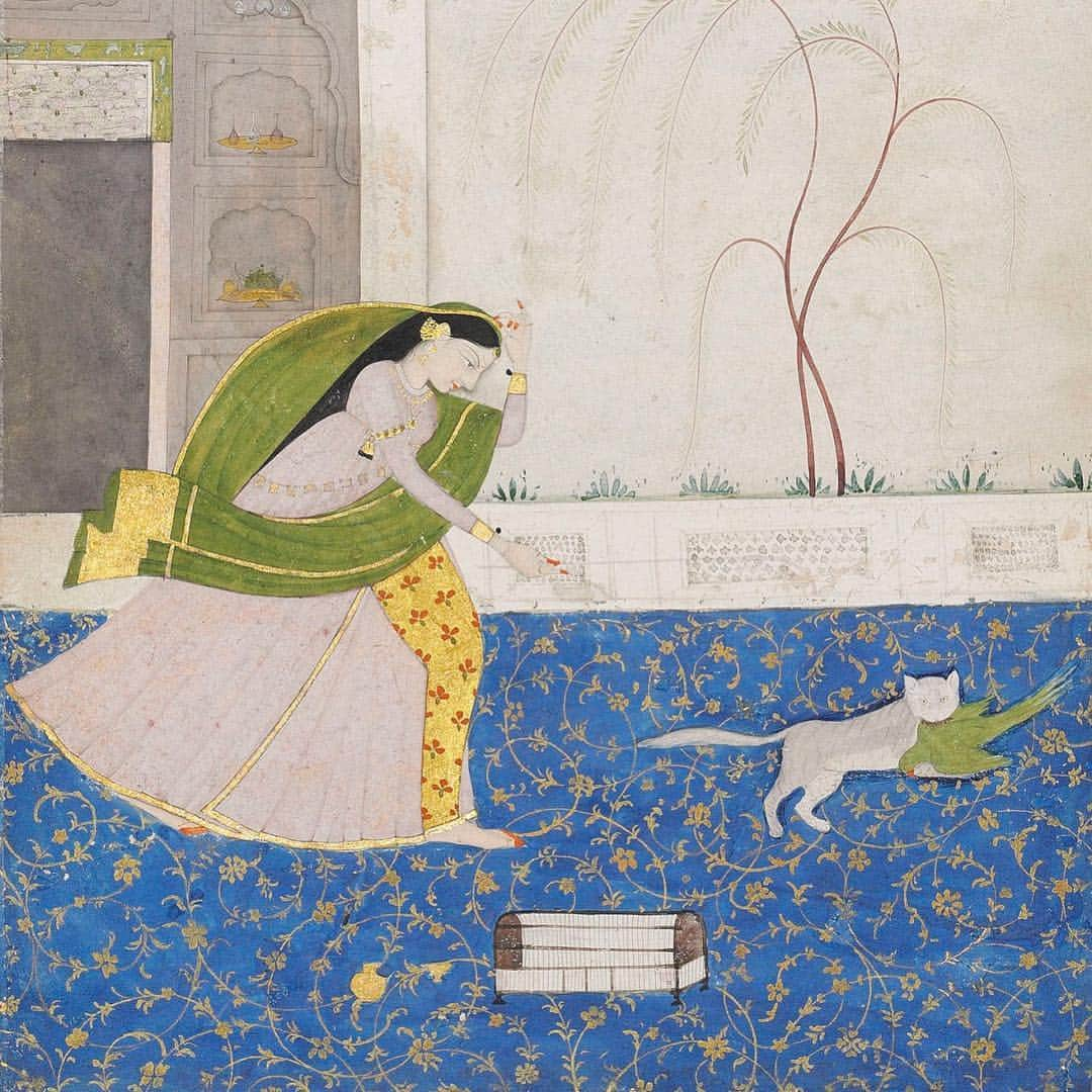 クリスティーズさんのインスタグラム写真 - (クリスティーズInstagram)「Saturday #Caturday 🐈 🐈 🐈 Stop, thief!⠀ .⠀ This painting of a cat burglar is a highlight of our Art of the Islamic and Indian Worlds auction in London, on view from 25 April – 1 May.⠀ .⠀ ‘The Thieving Cat’ (detail). Kangra, Punjab Hills, North India, c. 1800-10. 7 ⅞ x 5 ¾ in. (20 x 14.5cm.). Estimate: £3,000–4,000.⠀ .⠀ Art of the Islamic and Indian Worlds Including Oriental Rugs and Carpets – 2 May at Christie’s London.⠀ .⠀ #art #artwork #artist #cat #cats #catsofinstagram #indian #indianart」4月20日 19時07分 - christiesinc