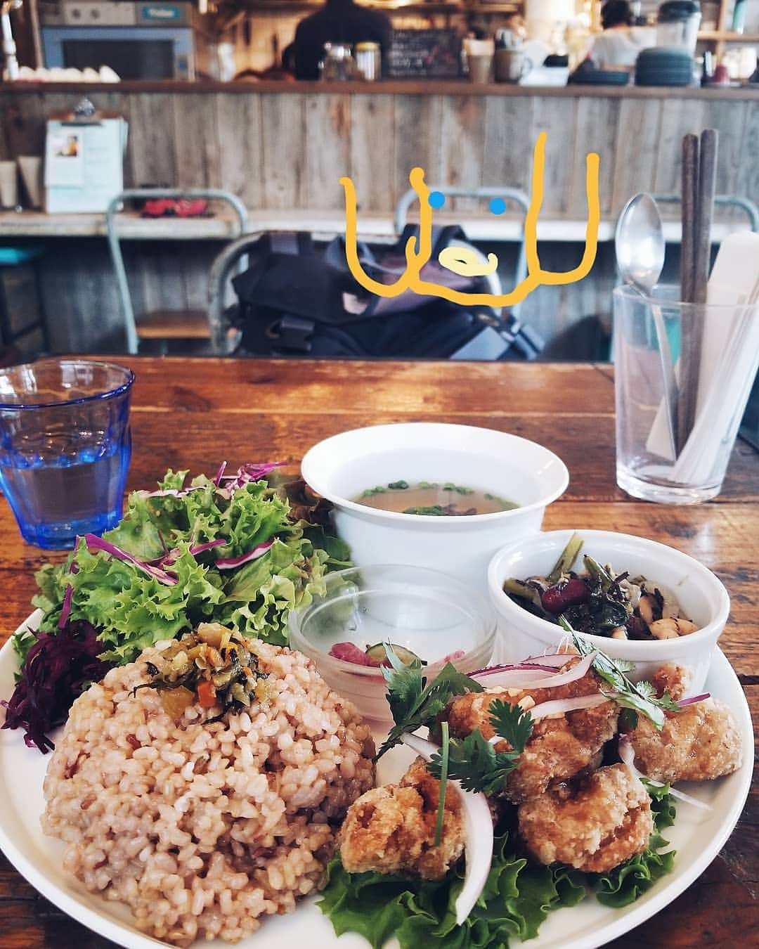 小林レイミさんのインスタグラム写真 - (小林レイミInstagram)「最後の外食は玄米さま🥗HEY-CHAN🐶連れて🌸💓 #玄米 #玄米菜食 #ビーガンランチ #ビーガンプレート #大豆ミート #ヘルシーランチ #池尻大橋 #中目黒 #sweet #スウィートインスタ #veganfood #veganlunch #vege #lunchplate #healthyfood #health #diet #fitgirl #fitfood #l4l #dietfood #vegancafe」4月20日 21時06分 - _reimi._____