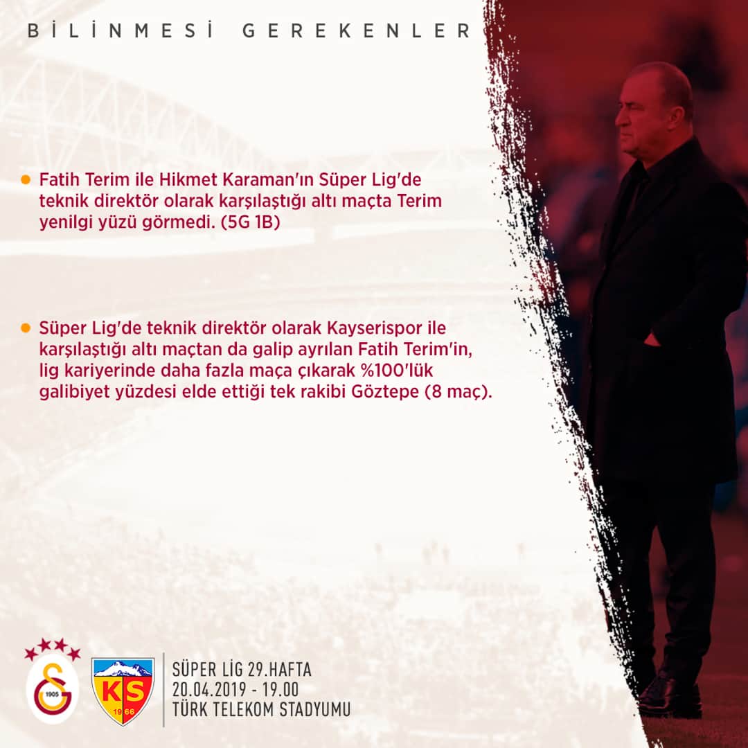 ガラタサライSKさんのインスタグラム写真 - (ガラタサライSKInstagram)「📊 Galatasaray -  İstikbal Mobilya Kayserispor maçı öncesi bilinmesi gerekenler… #GSvKYS」4月20日 21時10分 - galatasaray