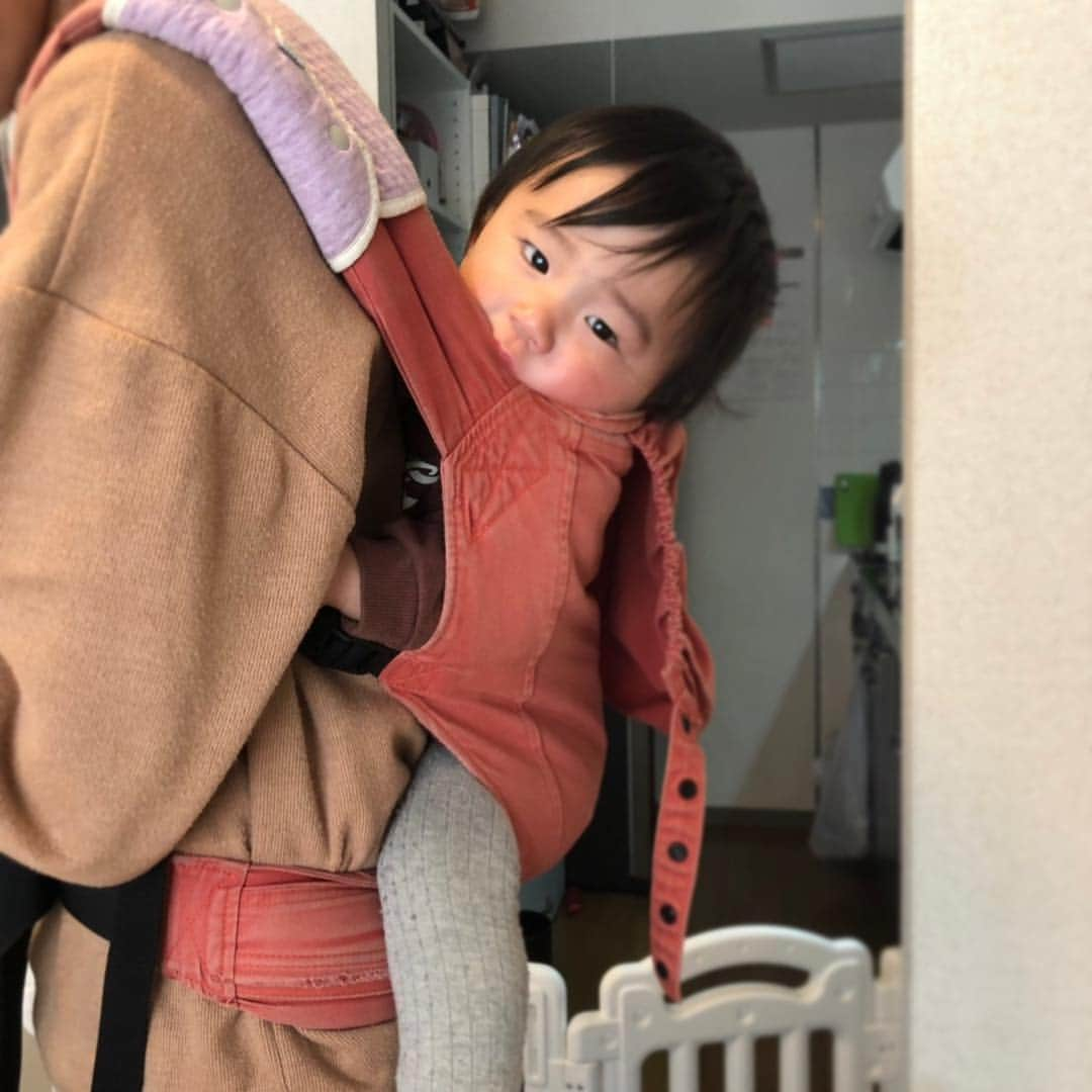 佐藤飛鳥さんのインスタグラム写真 - (佐藤飛鳥Instagram)「双子のおかげで(?)おんぶ達人になった私。 家でも外でも常に誰か背中にいる。 時々双子サンドも。 #まさにおんぶに抱っこ#双子サンド#おんぶ#おんぶ達人#背中凝るよね#ストレッチ欠かせないよね#背負えばなんでもできるよ#めっちゃこっち見てるよ#背中ならずっと居られると思って安心するみたい#逆にだっこはすぐ降ろされると思って暴れる#双子#双子育児#双子ママ#二卵性#二卵性双子#二卵性双生児#男女双子#ミックスツインズ#1歳#いつまでいけるかな#ちむは2歳までキッチリ使い込んだ#かれこれ5年めの抱っこ紐#ありがとう#愛着がすごい」4月20日 21時21分 - s_asuka1278