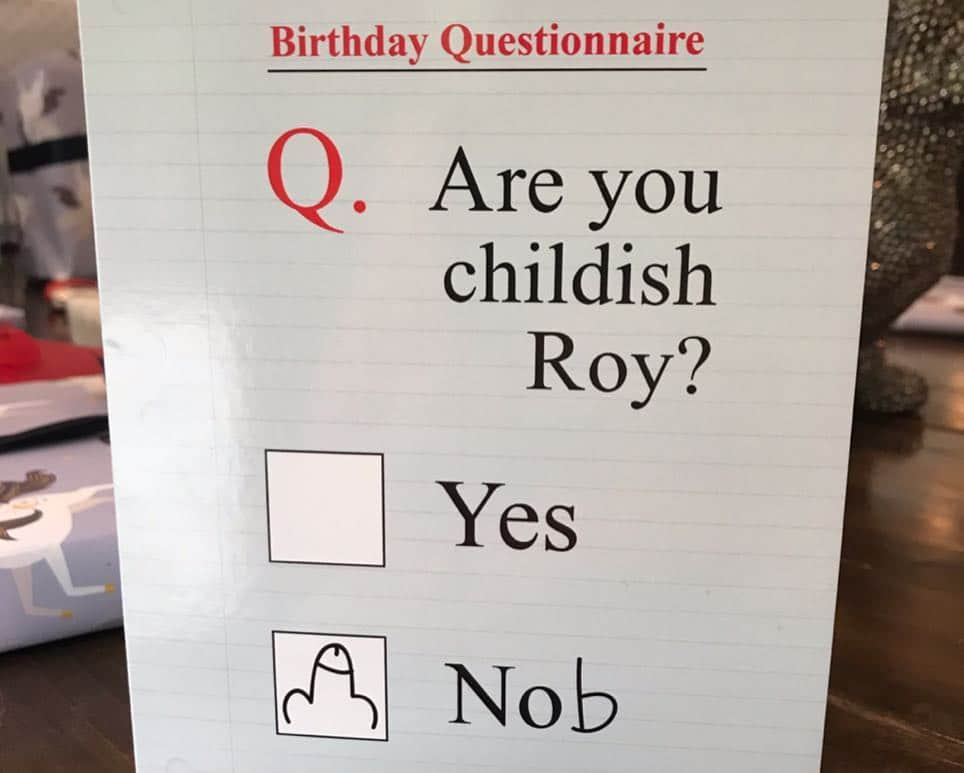 ケイト・ベッキンセイルさんのインスタグラム写真 - (ケイト・ベッキンセイルInstagram)「I hope if I ever get to my 83rd birthday people are still sending me cards like this.. Happy birthday Roy, my dearest stepdad, the oldest and best biscuit in the box ❤️ #420 (Fran, RESPEC)」4月21日 9時50分 - katebeckinsale