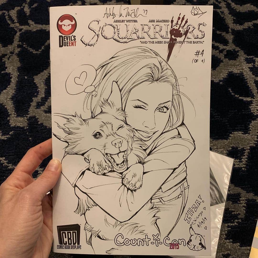 イリザ・シュレシンガーさんのインスタグラム写真 - (イリザ・シュレシンガーInstagram)「Oh wow. Blanche and I have never looked so good! @coldwarinc drew this beautiful comic book cover and they have a comic book about (Chandu!) warrior squirrels called @squarriors and if you scroll through you can read some! 🐿 🤘🐿」4月21日 1時52分 - ilizas