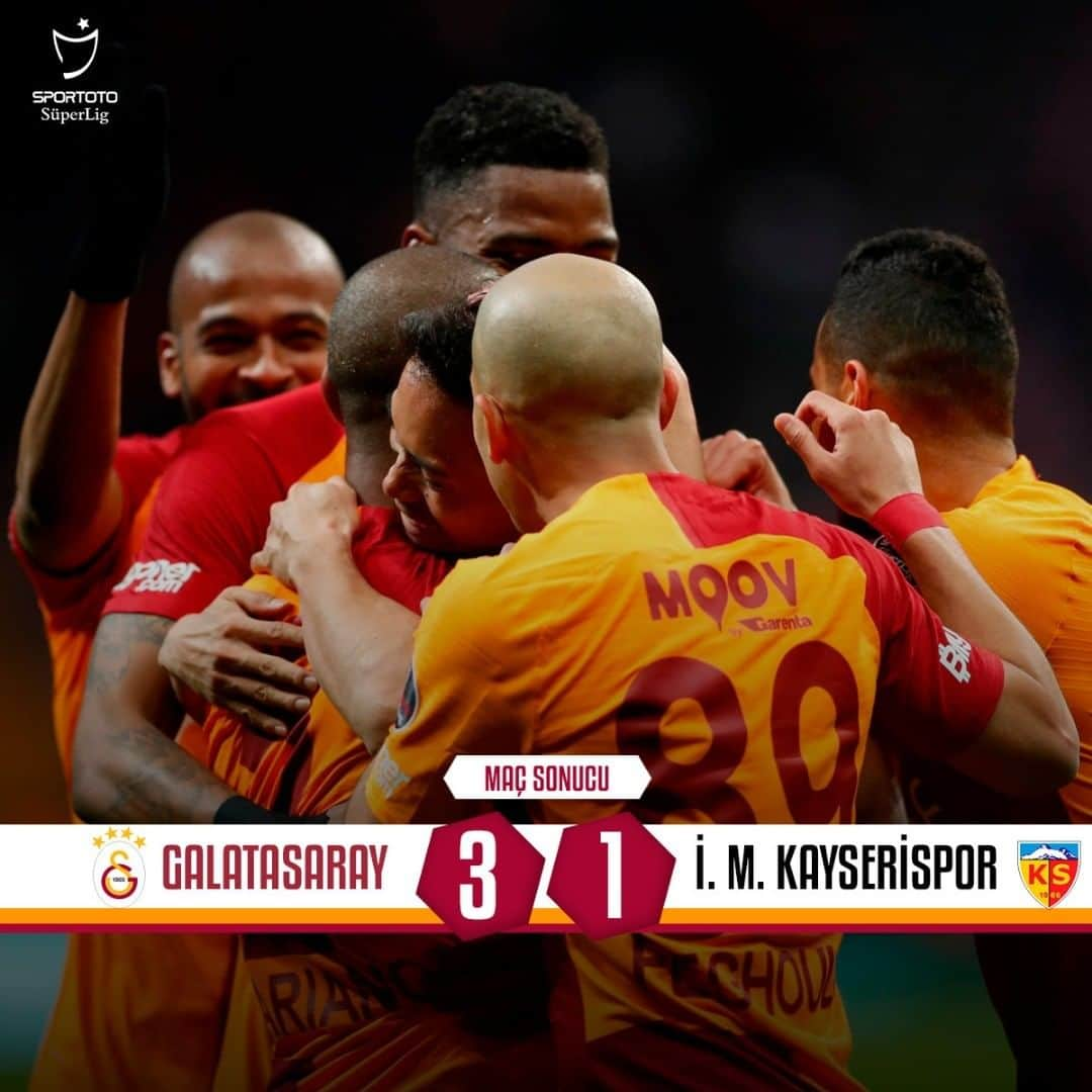 ガラタサライSKさんのインスタグラム写真 - (ガラタサライSKInstagram)「Maç sonucu: Galatasaray 3-1 İM Kayserispor #GSvKYS 👏💪」4月21日 2時59分 - galatasaray