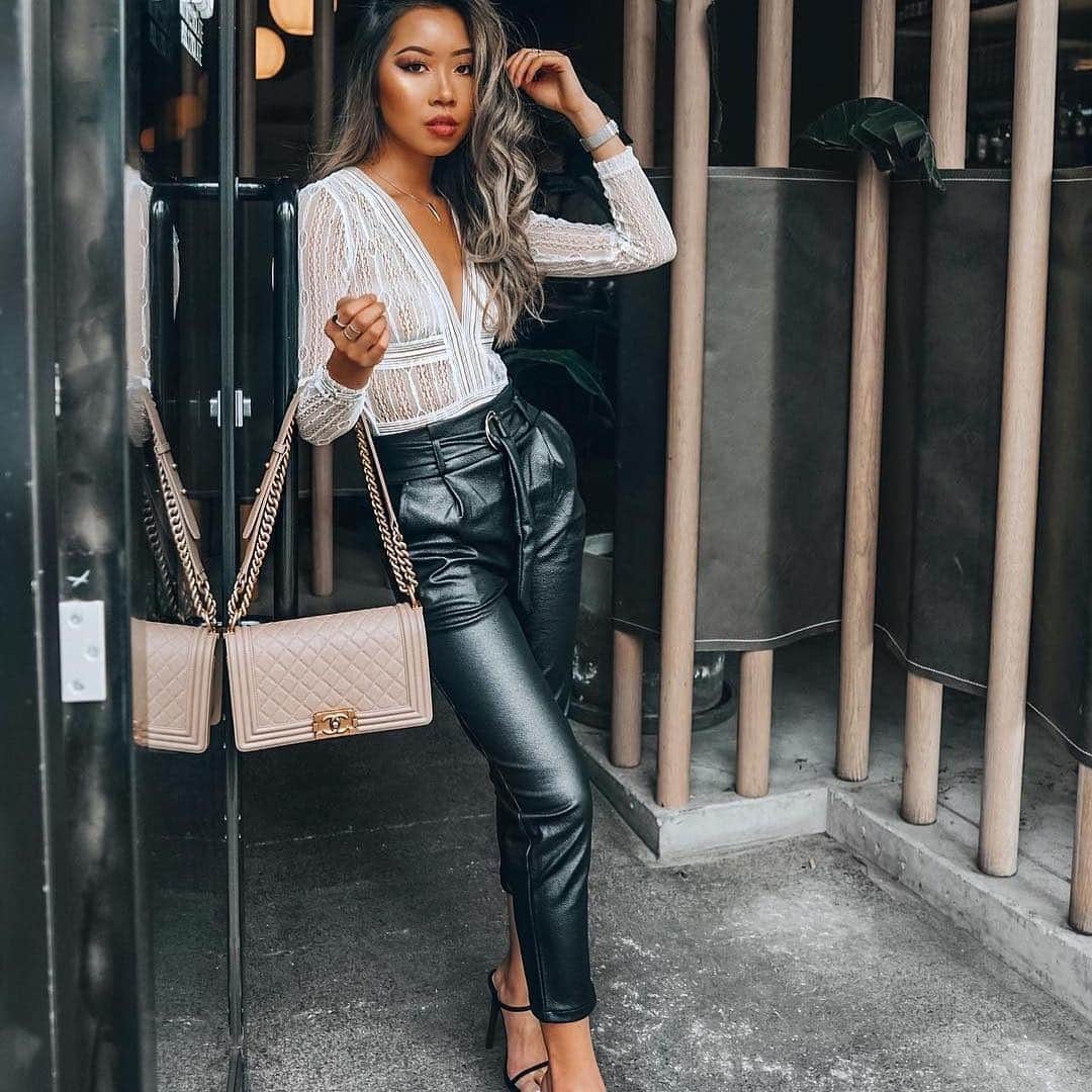 Public Desireさんのインスタグラム写真 - (Public DesireInstagram)「Gal like @nikillae comin' THRU lookin' like the ULTIMATE BOSS BABE 😍 Shop White Lace Open Back Bodysuit £19.99 + Black PU Paperbag Waist Belted Trousers £22.99 Get the full look with 'NOTION' £24.99  plus 20% off EVERYTHING with code TWENTY💸 #lookofthebae #pdbae Tap to shop ☝」4月21日 3時21分 - publicdesire