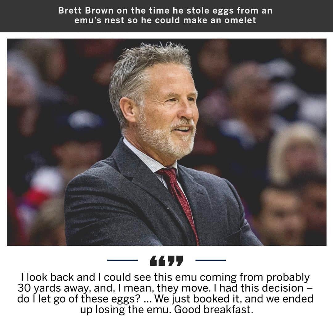 espnさんのインスタグラム写真 - (espnInstagram)「Before coaching the 76ers, Brett Brown had some ... crazy life experiences in Australia 😂」4月21日 3時38分 - espn