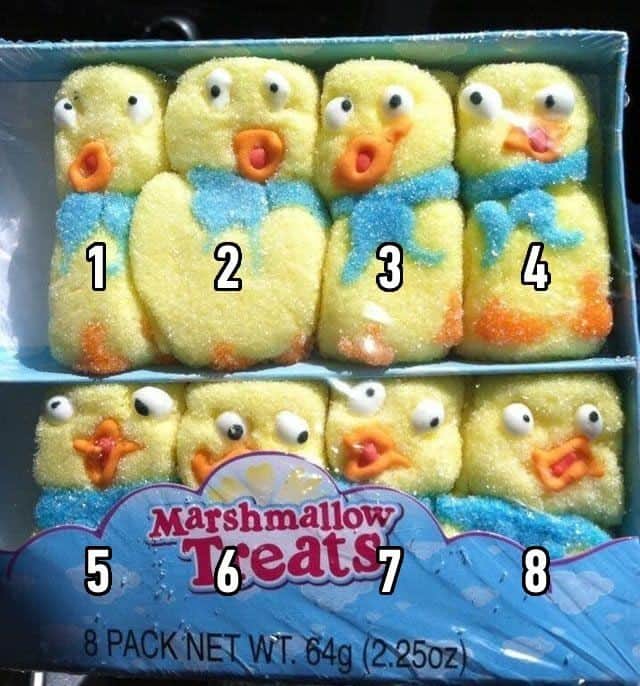 9GAGさんのインスタグラム写真 - (9GAGInstagram)「From 1-8, which mood are you?⠀ #marshmallow #peeps #9gag」4月21日 4時19分 - 9gag