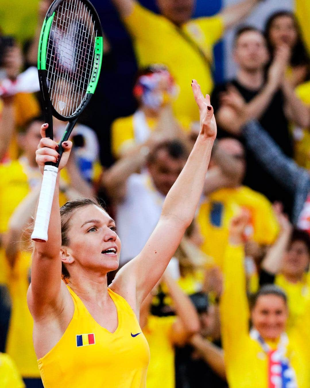 WTA（女子テニス協会）さんのインスタグラム写真 - (WTA（女子テニス協会）Instagram)「The second @fedcuptennis semifinal is also tied with @simonahalep 🇷🇴 and @carogarcia 🇫🇷 taking Day 1 wins 💪🎾」4月21日 4時57分 - wta