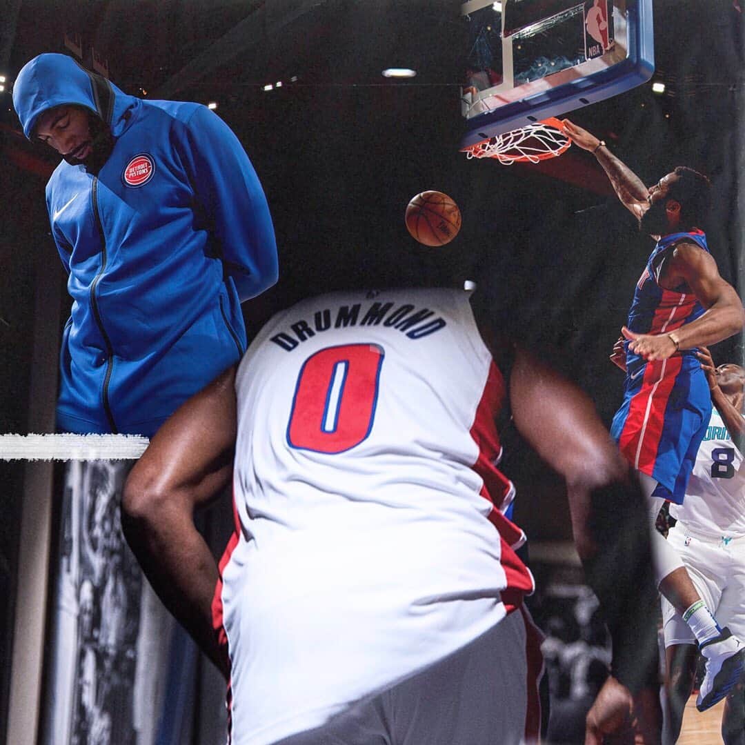 アンドレ・ドラモンドのインスタグラム：「game 3. 🦍🦍🦍 #detroitbasketball」