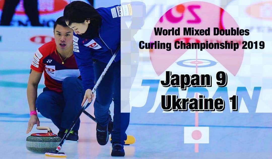 山口剛史さんのインスタグラム写真 - (山口剛史Instagram)「ウクライナに9-1で勝ち！ #curling  #wmdcc2019 #カーリング #ミックスダブルスカーリング」4月21日 5時17分 - yama37curl