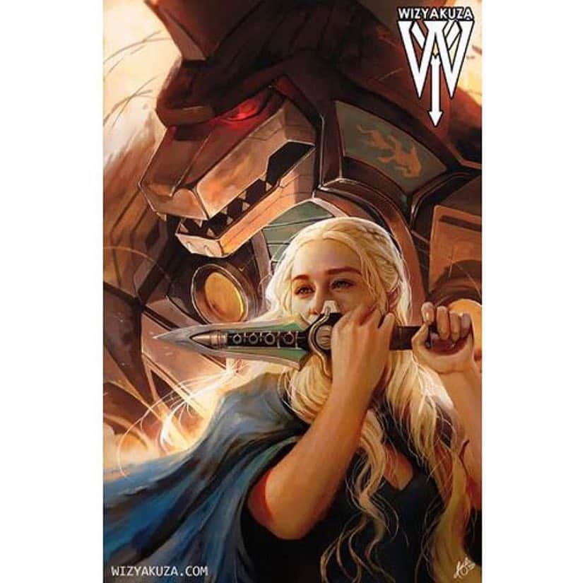 クリス・ハードウィックさんのインスタグラム写真 - (クリス・ハードウィックInstagram)「Daenerys Targaryen, Mother of Dragonzords. 🎨: @wizyakuza ... #GameofThrones #DaenerysTargaryen #Daenerys #Targaryen #PowerRangers #Dragonzord」4月21日 7時24分 - nerdist