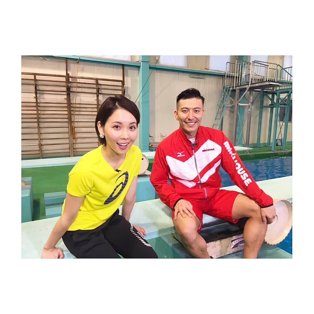 寺内健のインスタグラム：「明日の夕方18:45〜ABC朝日放送「キャスト-CAST-」内で飛込の特集あります。ヒロドアナも挑戦しておりますので是非見て下さい📺  4月22日 ABC朝日放送 「キャスト」 18:45〜（番組は15:50〜19:00） ※関西のみの放送となります」