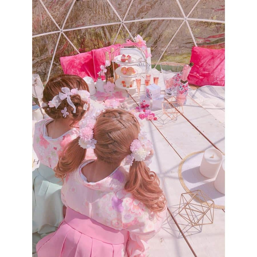 さきぼんさんのインスタグラム写真 - (さきぼんInstagram)「ミッドタウンのCHANDONアフタヌーンティー🌸桜に囲まれたドームの中でのアフタヌーンティーかわいかった( ⸝⸝ • ̫ • ⸝⸝ )💓 . めめちゃん(@memeichigo )の写真すごいなぁ、、 . . . #アフタヌーンティー #afternoontea  #浅草さわだ屋 #sawadaya #さわだ屋 #浅草レンタル着物  #桜 #cherryblossom #お花見 #sakura #さくら #花見 #春 #さわだ屋袴  #サクラ #桜祭り  #インスタ映え  #インスタ映え #ポトレ女子 #ポートレートいちご #タビジョ #flowers #🌸 #被写体 #六本木 #ミッドタウン六本木 #さきぼんスプリング🌸 #さきぼん着物」4月21日 18時59分 - sakibon69