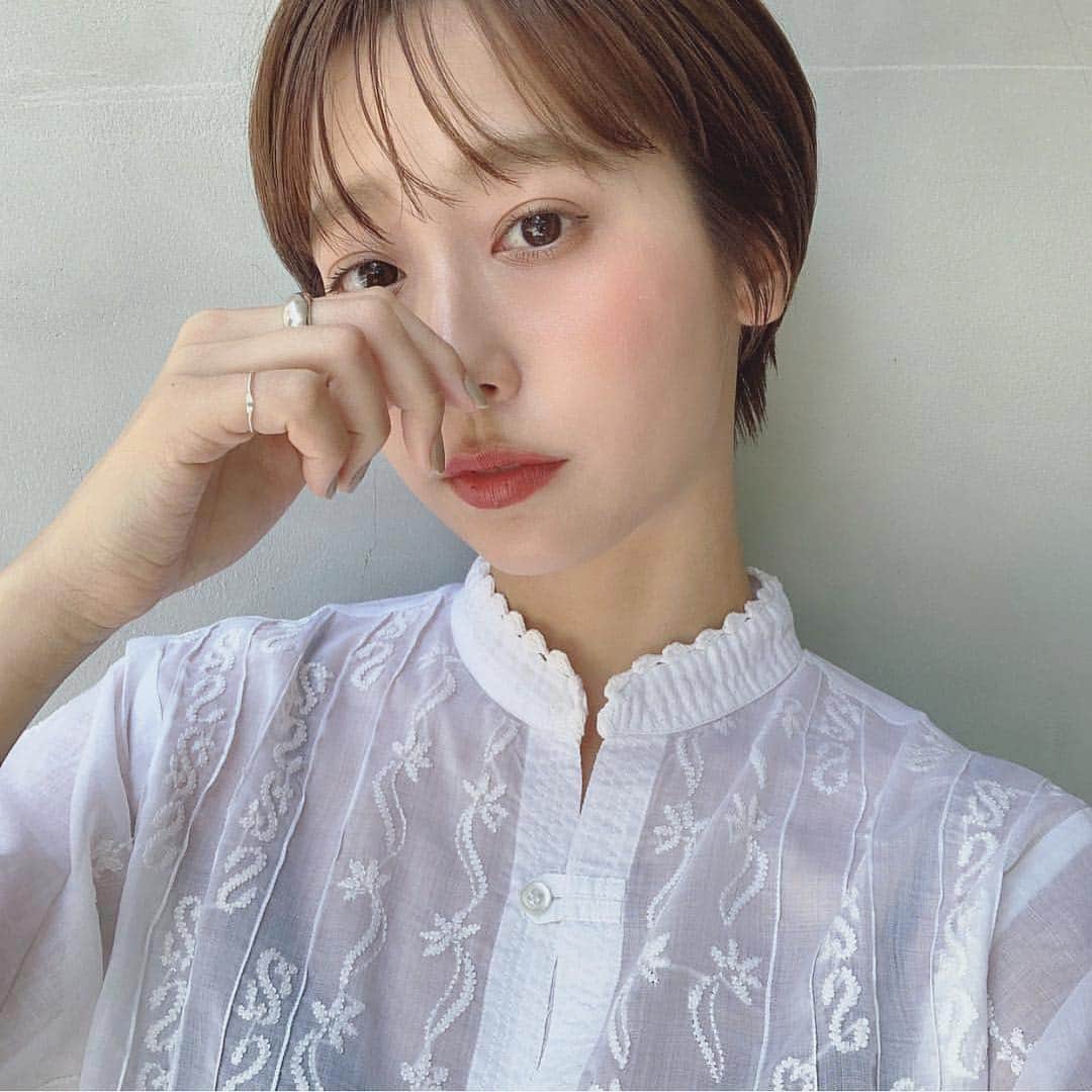 野口和弘のインスタグラム：「石田一帆ちゃん(@ishidakazuho ) cut & styling & coloring #cieca.」