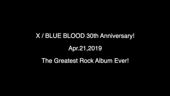 のインスタグラム：「‪あの衝撃から30年…！‬ ‪思わず歌っちゃいました。‬ ‪The Greatest Rock Album Ever!‬ ‪#BLUEBLOOD30thAnniversary‬ ‪#X #XJAPAN‬」