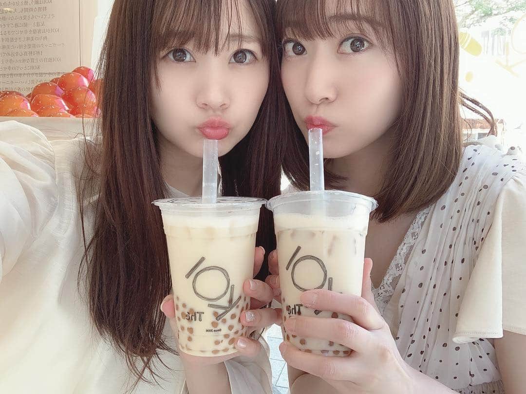 浜田翔子さんのインスタグラム写真 - (浜田翔子Instagram)「タピ。タピオカダイエット3月にしたんだけどはまこーはお気に入りらしい。 最近気にせず食べてたら太ったので気をつけよぉぉ #koi  #タピオカ #姉妹」4月21日 13時37分 - shoko_hamada