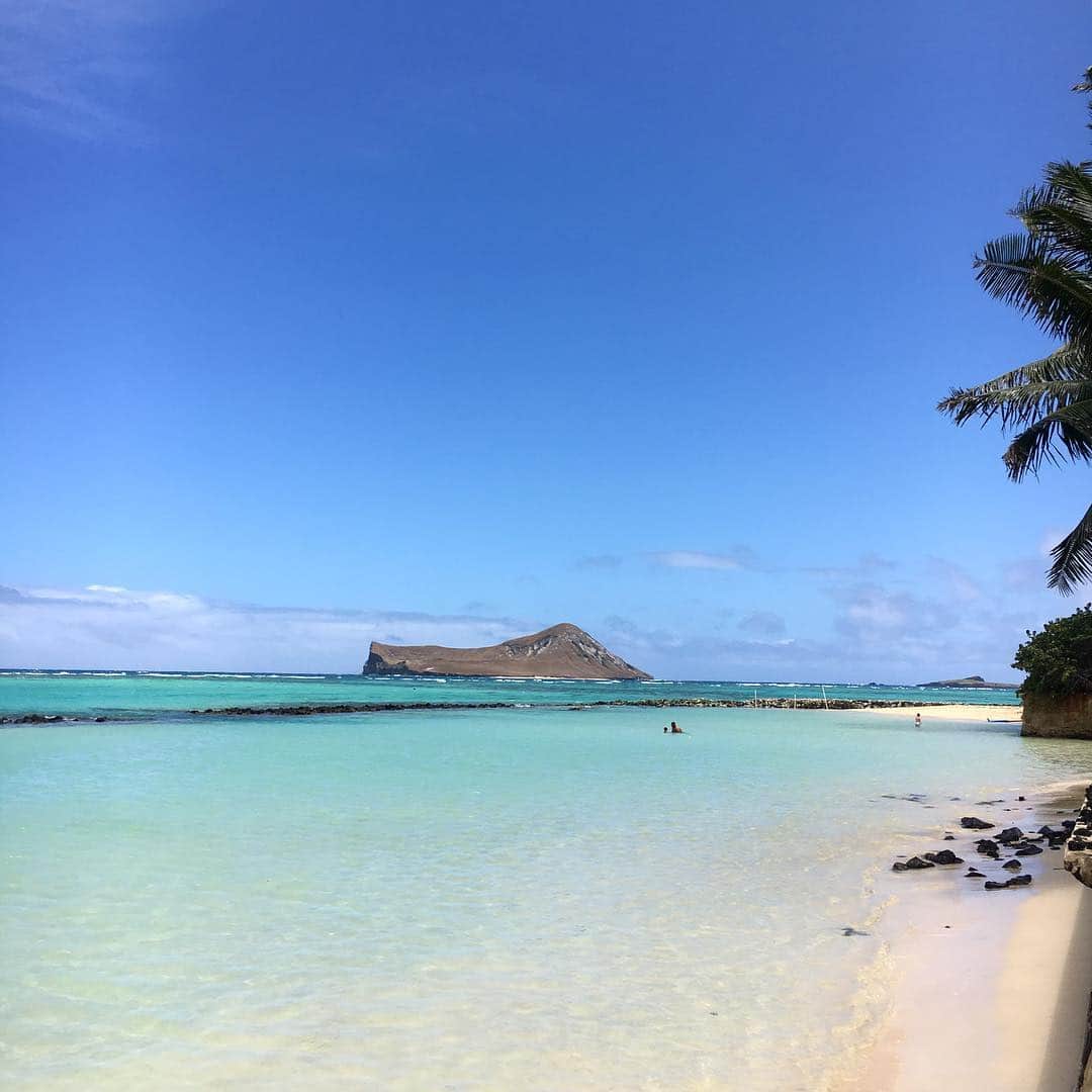 工藤まやさんのインスタグラム写真 - (工藤まやInstagram)「週末でこの静けさ。フィッシュポンドを持つ隠れ家ビーチ🏖 #ハワイ#beachday#instadaily」4月21日 14時48分 - mayahawaii325