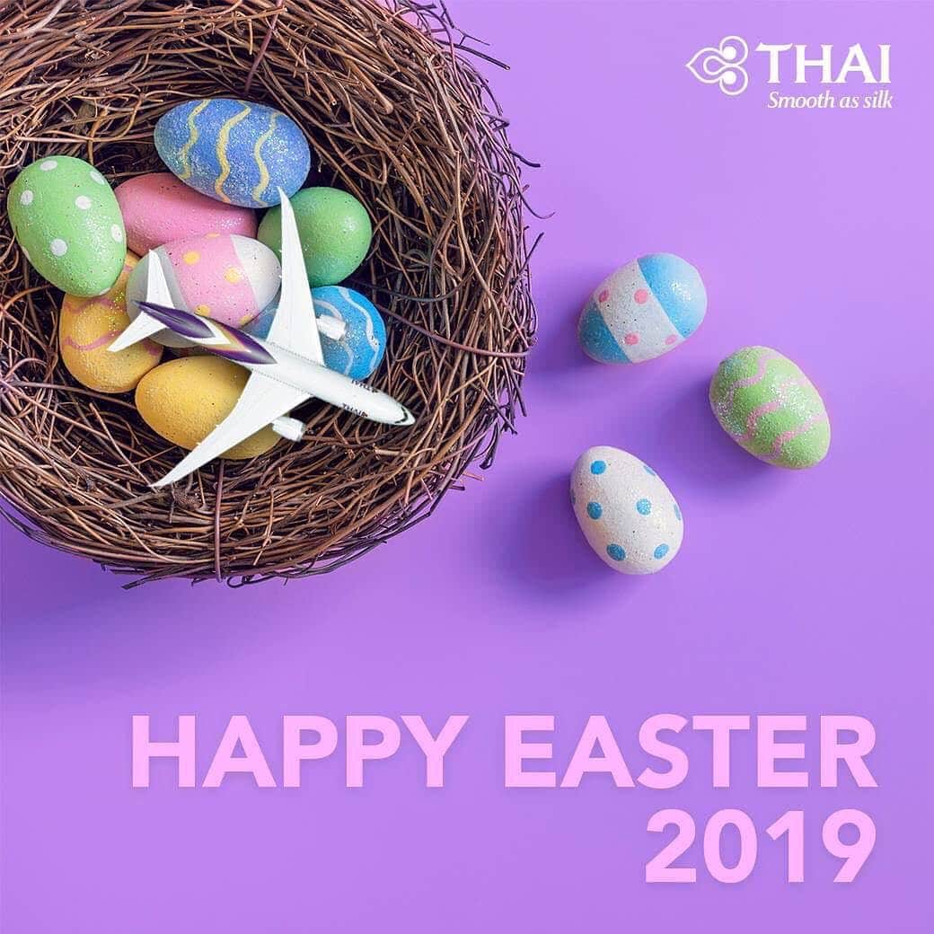タイ航空さんのインスタグラム写真 - (タイ航空Instagram)「Happy Easter 2019 from THAI. May the eggs of joy, prosperity, and great fortune hatch into your life! . #ThaiAirways #Easter #Easter2019 #HappyEaster」4月21日 15時26分 - thaiairways