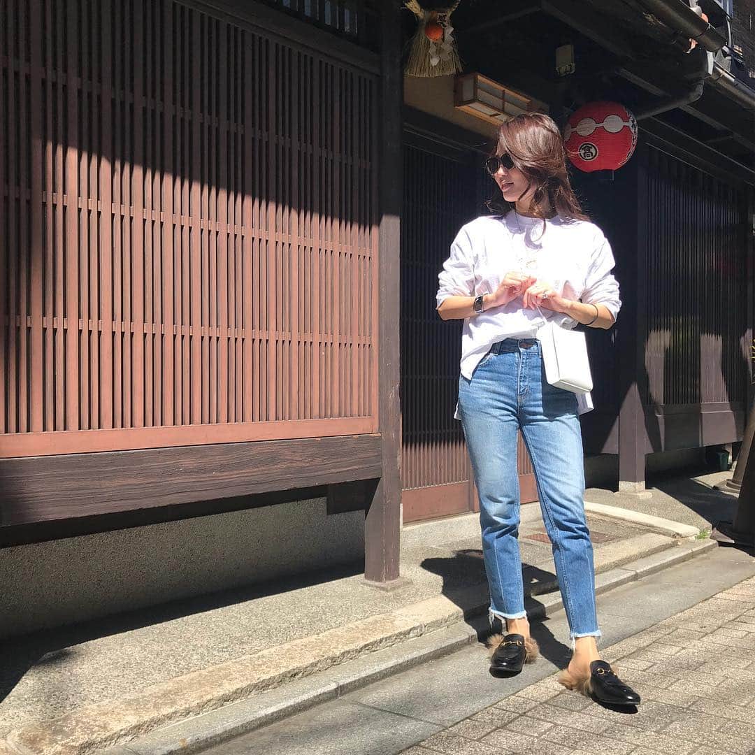 liiiiche23のインスタグラム：「・ ・ simple ・ ・ #code #coordinate #fashion #ootd #outfit #outfitoftheday #dailylook #dailylook_japan #instafashion #instalook #instagood #dholic #ディーホリック #stunninglure #スタニングルアー #ヘリテージデニム #denim #jilsander #ジルサンダー #jilsanderbag #gucci #guccishoes #グッチ」