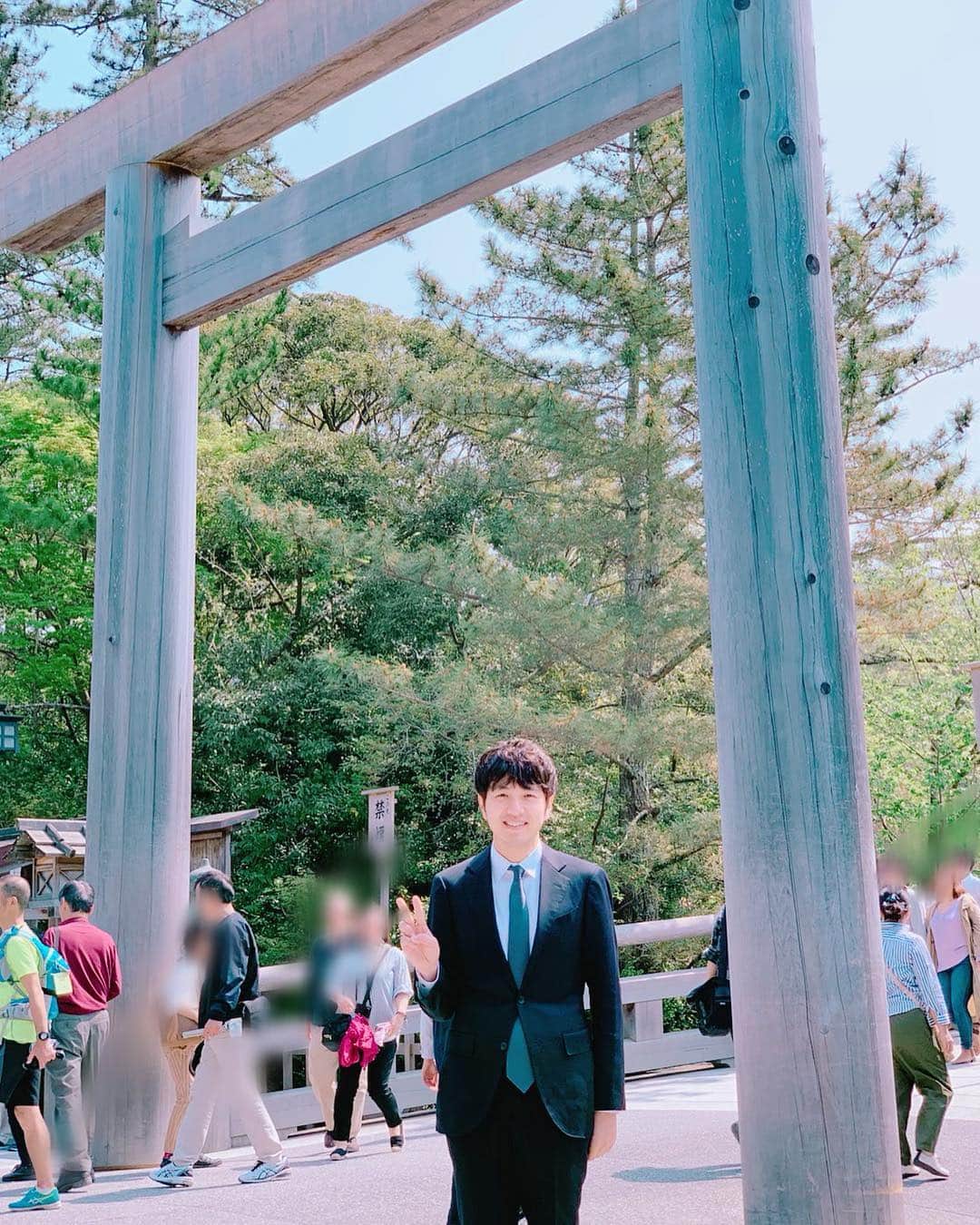 のインスタグラム：「#平成最後の #お伊勢参り #美しい杜 #大鳥居 #天気もよく #素晴らしい参拝ができました #伊勢神宮 #内宮 #外宮 #猿田彦神社 #平成ありがとうございました #そして #令和へ」