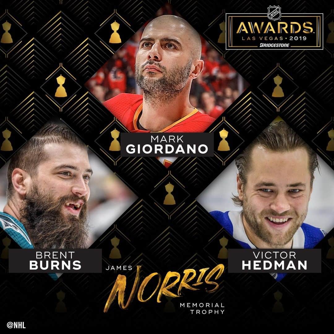 NHLさんのインスタグラム写真 - (NHLInstagram)「The finalists for the Norris Trophy are in.  Find out who wins at the 2019 #NHLAwards presented by @bridgestonetires!」4月22日 5時17分 - nhl