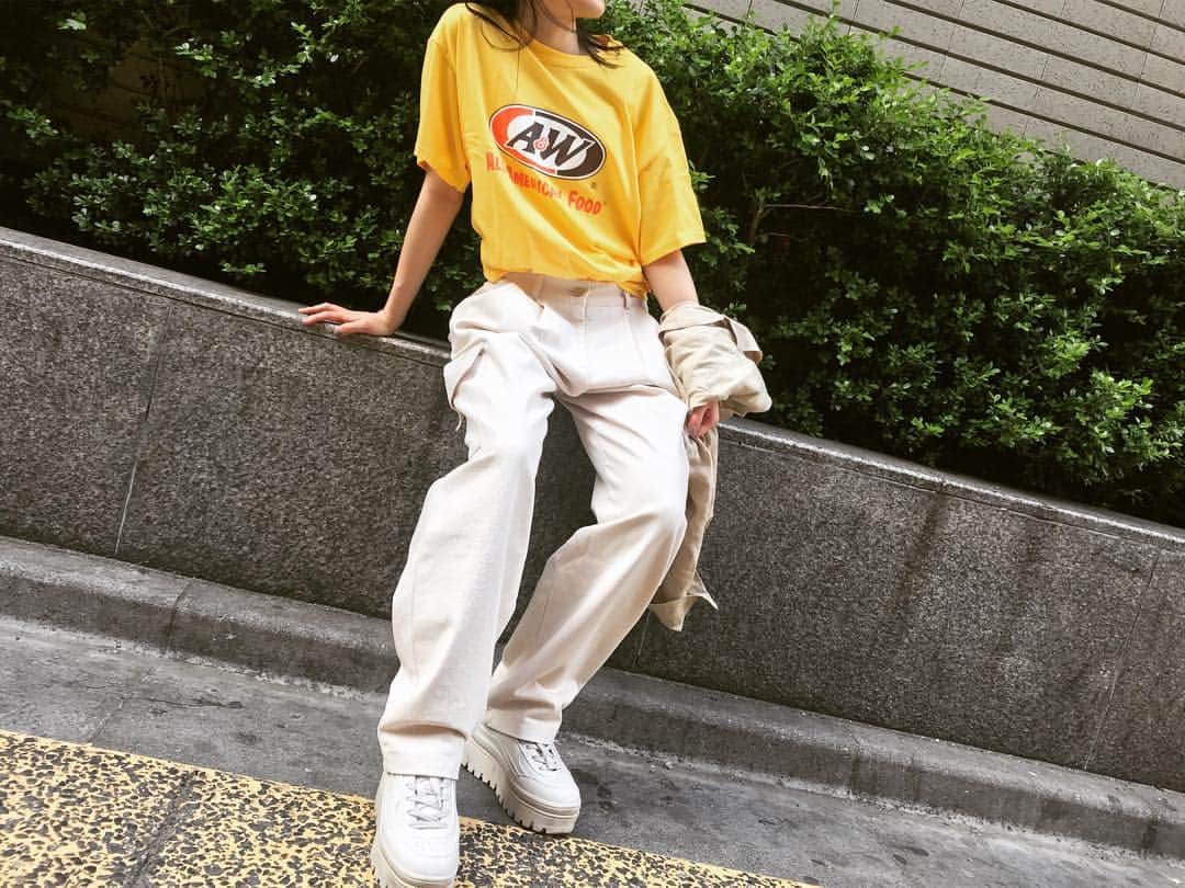 斉藤瑞季のインスタグラム：「今日暑すぎた！！！ 可愛いズボン手に入れたから この夏はいっぱい履こう〜！ #ootd」